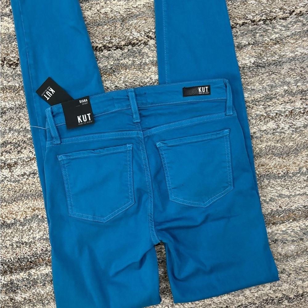 KUT From The Kloth Diana Skinny Jeans Sz 0 NWT | KUT Blue Diana Skinny Jeans - - Picture 11 of 14